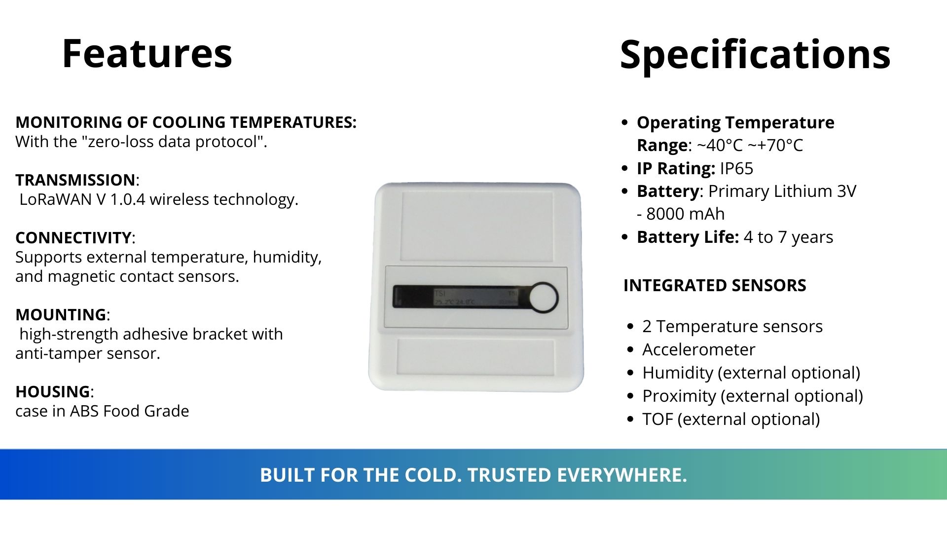 Sensor Clima IoT environmental sensor for cold chain monitoring
