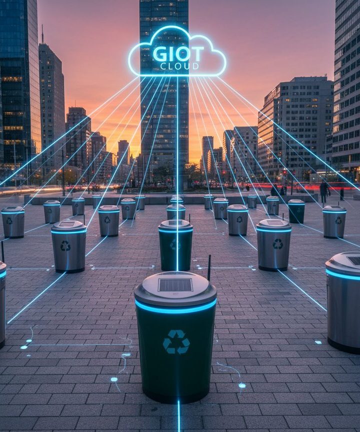 Level Meter as Urban IoT solutions sensor on urban waste container for real-time monitoring