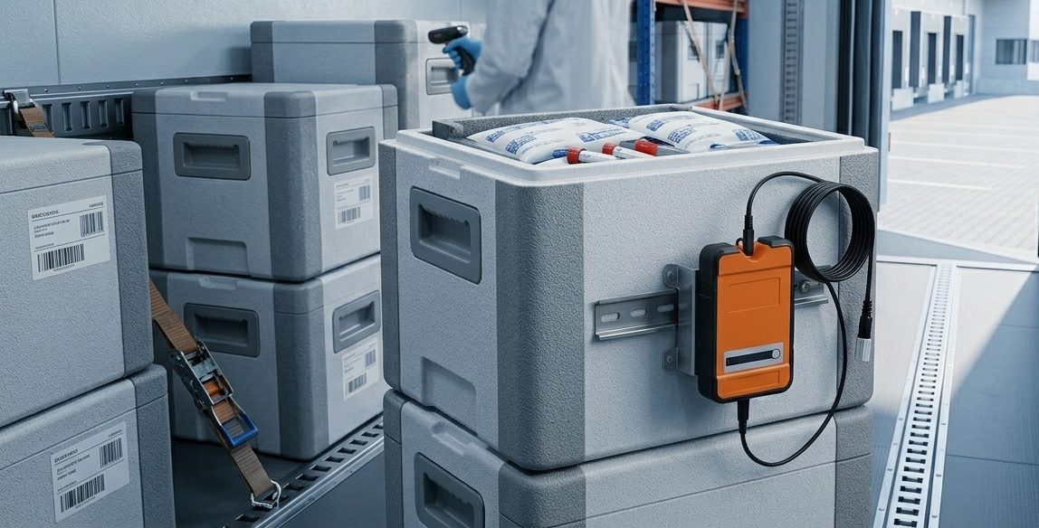 Cold Chain Monitoring with Sensor clima XL in pharmaceutical and medical samples transportation