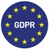 GDPR compliance badge indicating adherence to European data protection regulations